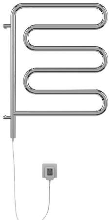 Электро 25 Ш-обр 450х570 поворотный Полотенцесушитель  TERMINUS Магас - фото 2