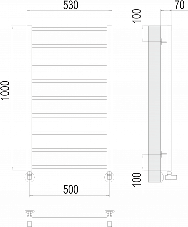 Контур П9 500х1000 Полотенцесушитель  TERMINUS Магас - фото 3