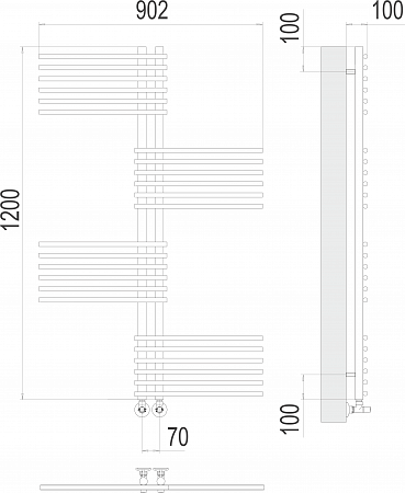 Европа П24 70х1200 Полотенцесушитель  TERMINUS Магас - фото 3