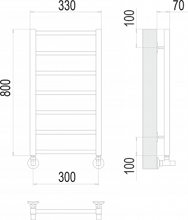Контур П7 300х800 Полотенцесушитель  TERMINUS Магас - фото 3