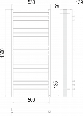 Соренто П15 500х1300 электро (sensor quick touch) Полотенцесушитель  TERMINUS Магас - фото 3