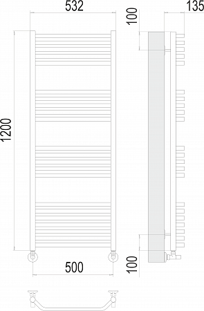 Виктория П22 500х1200 Полотенцесушитель  TERMINUS Магас - фото 3