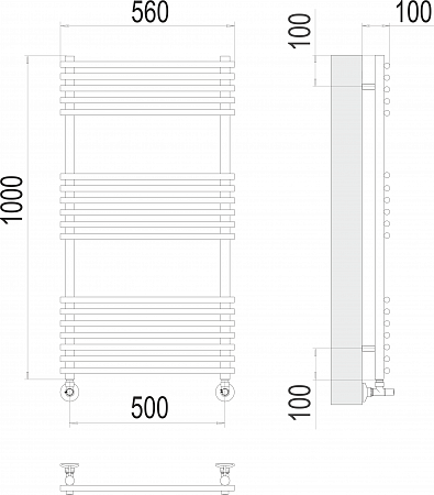 Ватра П18 500х1000 Полотенцесушитель  TERMINUS Магас - фото 3