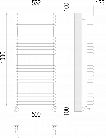 Стандарт П20 500х1000 Полотенцесушитель  TERMINUS Магас - фото 3