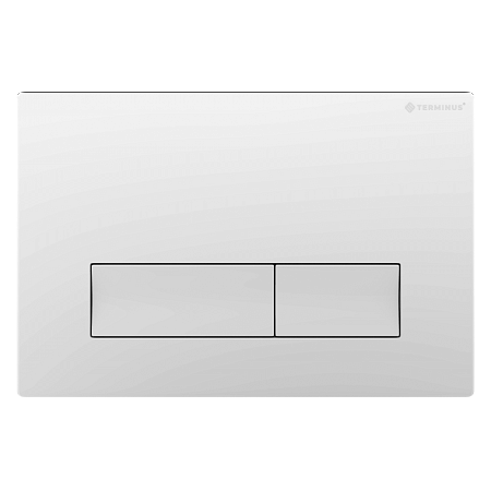 Клавиша смыва для инсталляции Terminus Classic кнопка прямоугольник цвет белый Магас - фото 1