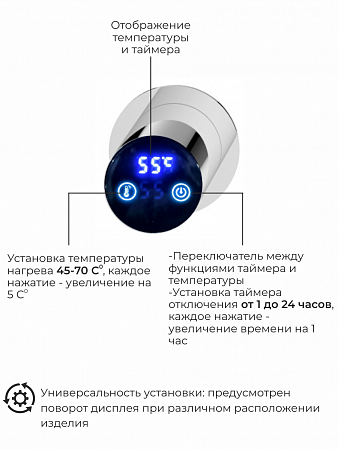 Рондо П2 350х760 электро Полотенцесушитель TERMINUS Нержавеющая сталь Магас - фото 5